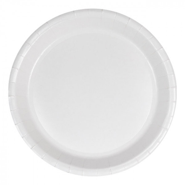 Assiettes en carton blanche 23 cm