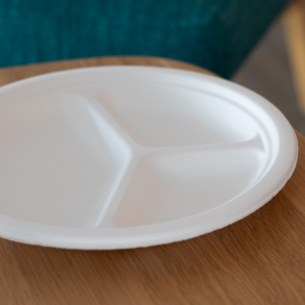 Assiettes jetables écologiques en fibres végétales