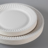Assiette ronde réutilisable blanche Ø 21 cm.