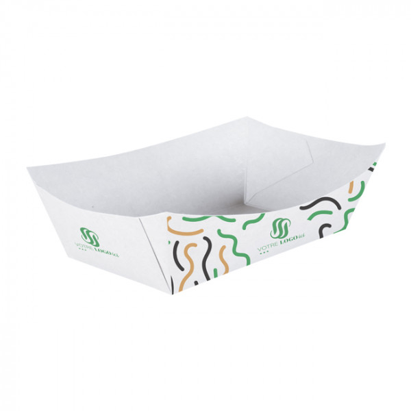 Barquette personnalisée en carton 1370 mL - Impression jusqu'à 4 couleurs