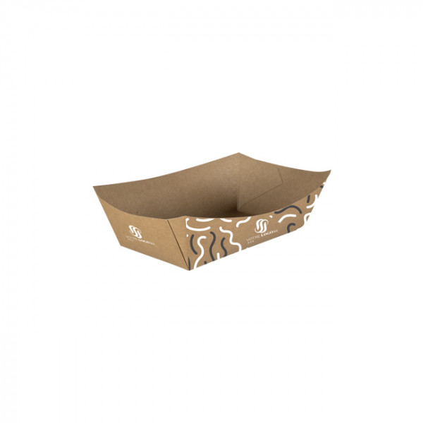 Barquette personnalisée en carton 300 mL - Impression jusqu'à 4 couleurs