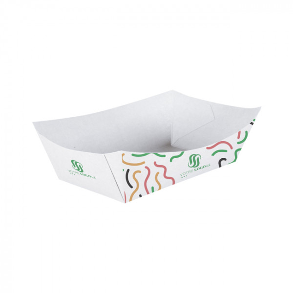 Barquette personnalisée en carton 950 mL - Impression jusqu'à 4 couleurs