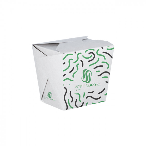 Pot à pâtes personnalisé en carton 16 Oz - Impression jusqu'à 4 couleurs