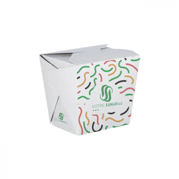 Pot à pâtes personnalisé en carton 16 Oz - Impression jusqu'à 4 couleurs