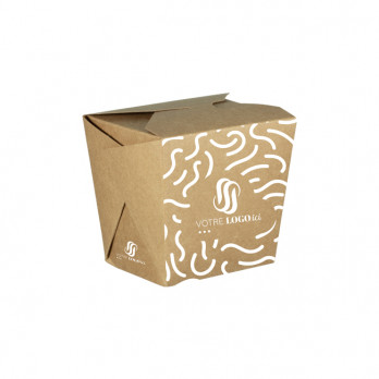 Pot à pâtes personnalisé en carton 16 Oz - Impression jusqu'à 4 couleurs