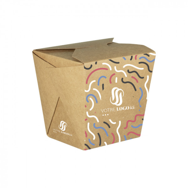 Pot à pâtes personnalisé en carton 26 Oz - Impression jusqu'à 4 couleurs