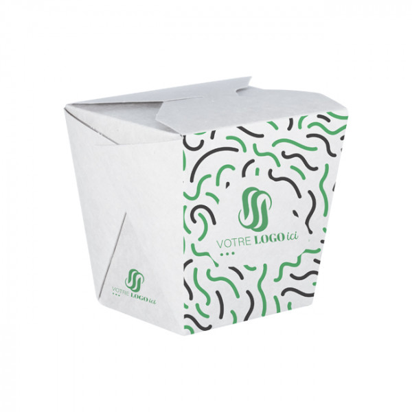 Pot à pâtes personnalisé en carton 32 Oz - Impression jusqu'à 4 couleurs
