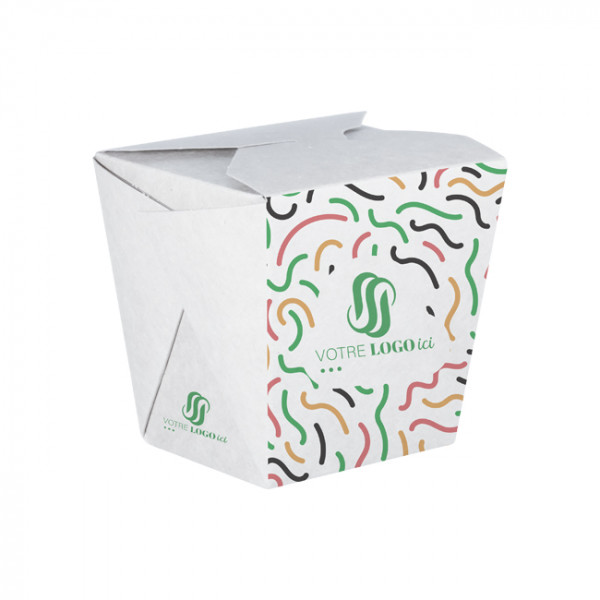 Pot à pâtes personnalisé en carton 32 Oz - Impression jusqu'à 4 couleurs