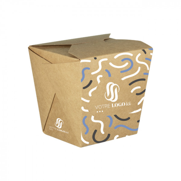Pot à pâtes personnalisé en carton 32 Oz - Impression jusqu'à 4 couleurs