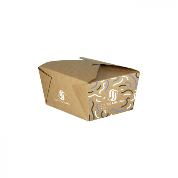 Boîte rectangulaire personnalisée en carton 880 mL - Impression jusqu'à 4 couleurs