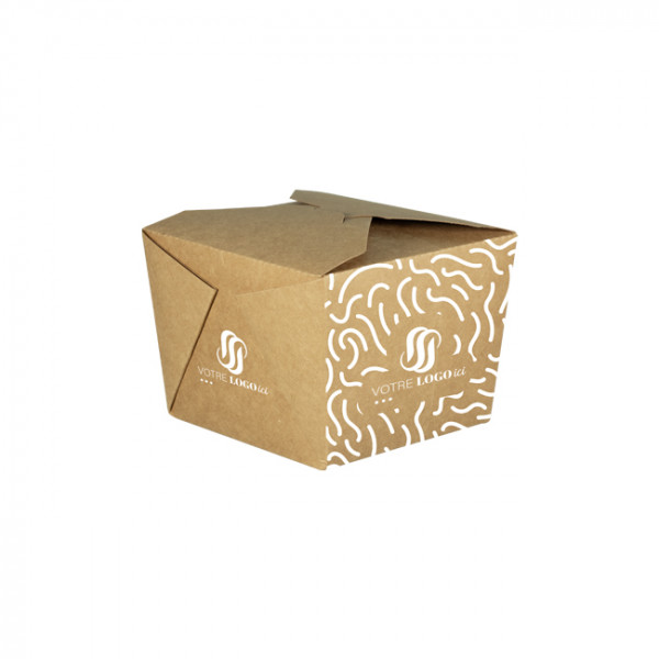 Boîte rectangulaire personnalisée en carton 1100 mL - Impression jusqu'à 4 couleurs