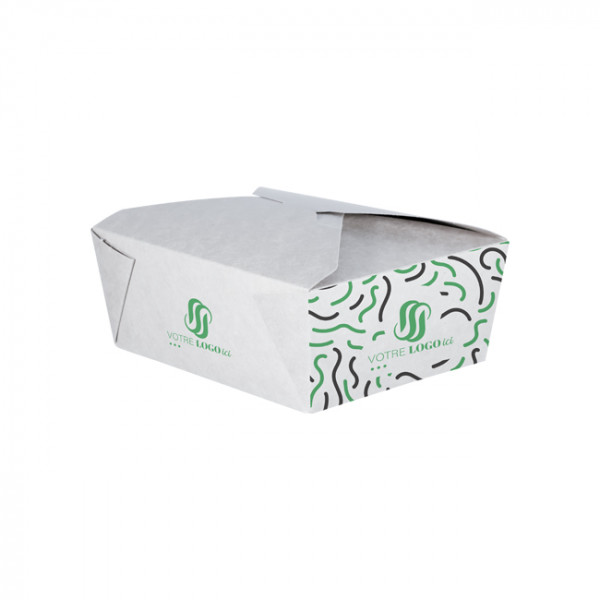 Boîte rectangulaire personnalisée en carton 1400 mL - Impression jusqu'à 4 couleurs