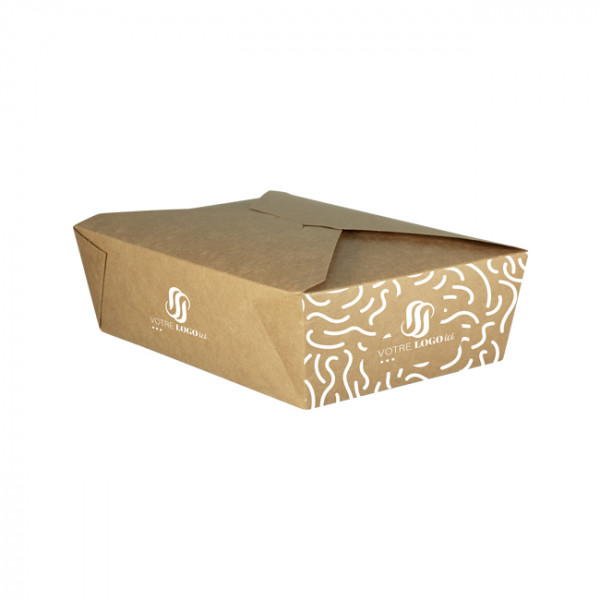 Boîte rectangulaire personnalisée en carton 2000 mL - Impression jusqu'à 4 couleurs