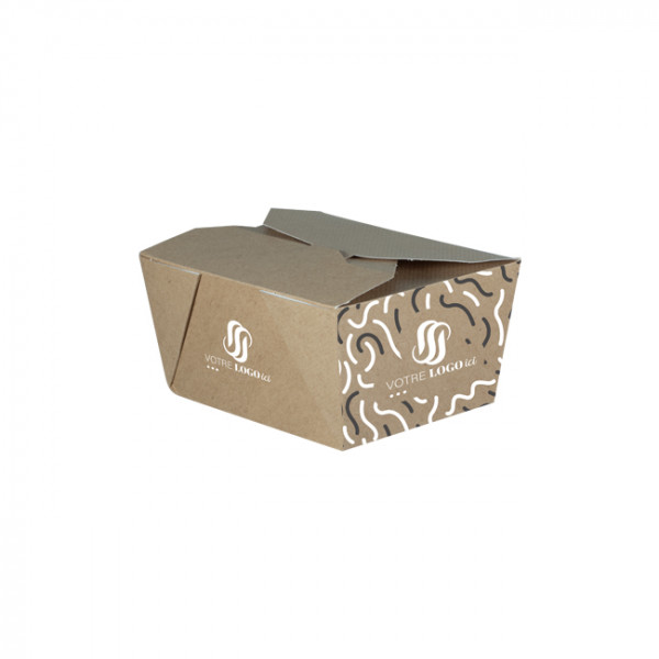 Boîte rectangulaire personnalisée en carton kraft 780 mL - Impression jusqu'à 4 couleurs
