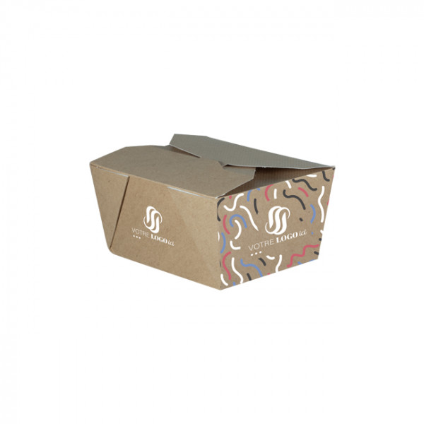 Boîte rectangulaire personnalisée en carton kraft 780 mL - Impression jusqu'à 4 couleurs