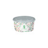 Boîte à salade ronde personnalisée en carton avec couvercle 1000 mL - Impression jusqu'à 4 couleurs