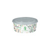 Boîte à salade ronde personnalisée en carton avec couvercle 1300 mL - Impression jusqu'à 4 couleurs
