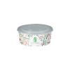 Boîte à salade ronde personnalisée en carton avec couvercle 1300 mL - Impression jusqu'à 4 couleurs