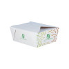 Boîte rectangulaire personnalisée en carton blanc 1350 mL - Impression quadrichromie couleurs illimitées