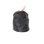 Sac-poubelle 50 L noir supérieur avec liens coulissants