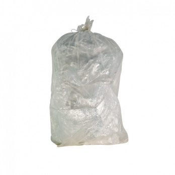 Sac-poubelle 110 L transparent standard avec lien à nouer