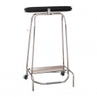 Support sac-poubelle 110 L à pédale et clapet - Inox