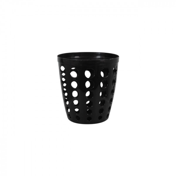 Corbeille à papier 12L noire en plastique