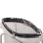 Support sac-poubelle 110 L à pédale et clapet - Inox