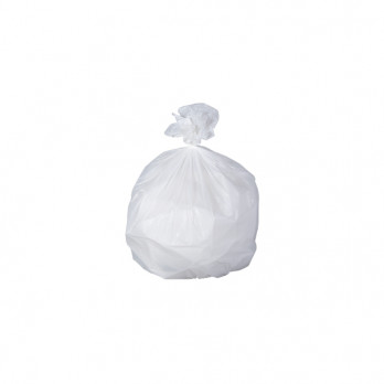 Sac-poubelle 10 L blanc standard HD avec lien à nouer
