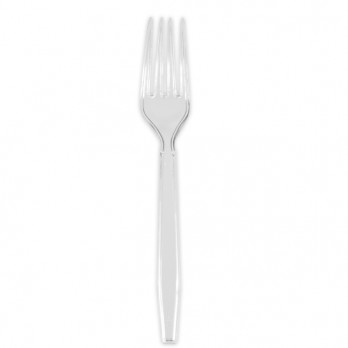 Fourchette réutilisable transparente 17,2 cm