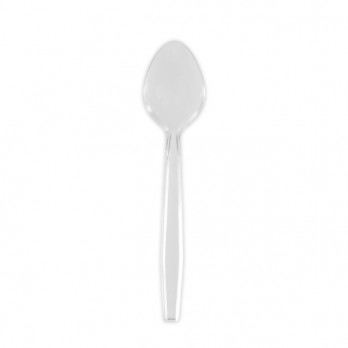 Cuillère réutilisable transparente 15,5 cm