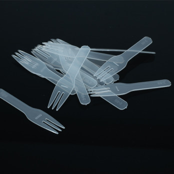 Mini fourchette réutilisable transparente 7 cm