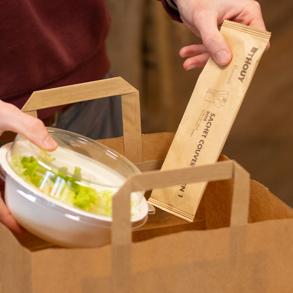 Sachet couverts bois 6 en 1 écologique naturel