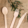 Cuillère en bois 16 cm, couverts en bois, couteau en bois de 16 cm.