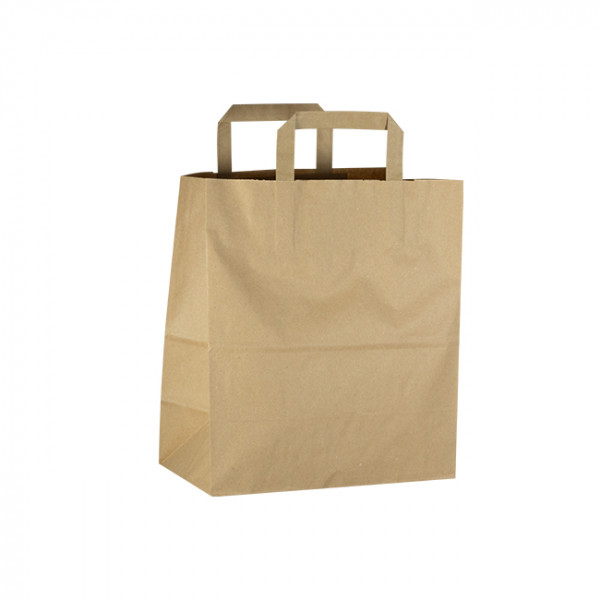 Sac cabas en papier kraft avec poignées 26 x 14 / 30 cm