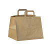 Sac cabas en papier kraft avec poignées plates 32 + 22 x 24 cm