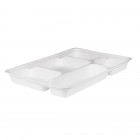 Plateau-repas en fibres végétales 32 x 22,5 cm - 5 compartiments