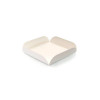 Carré rainé carton blanc 15 cm - barquette