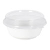 Bol en fibres végétales et couvercle en PET 950 mL - Écologique et pratique
