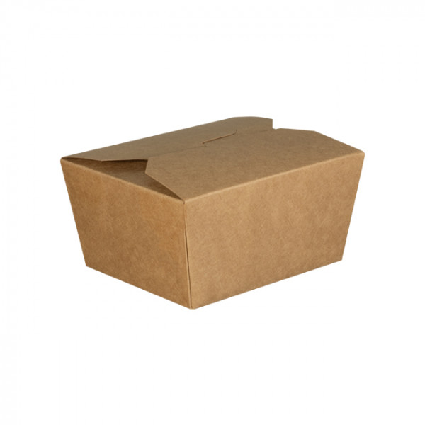 Boîte repas en carton kraft 800 mL rectangulaire