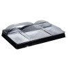 Plateau-repas luxe noir et blanc 5 compartiments - 38,7 x 24,7 cm
