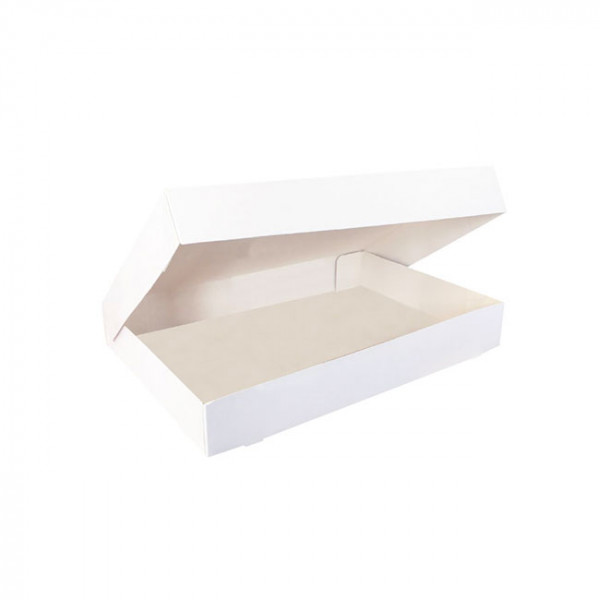 Boîte pâtissière en carton pour plateau traiteur 19x28 cm - Plateaux et saladiers traiteurs