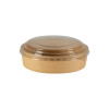 Bol en carton kraft et couvercle en PET 500 mL