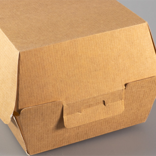 boite burger carton kraft 14x13x9cm, repas végétal 1000mL, barquettes, boites, pots, bols.