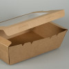 boite a salade carton kraft carree couvercle fenetre 1200 ml