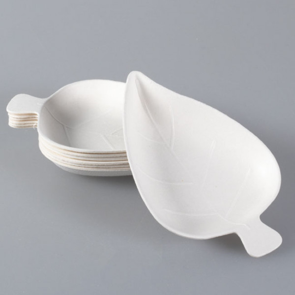 mini assiette feuille fibres de canne a sucre G10126 verrine