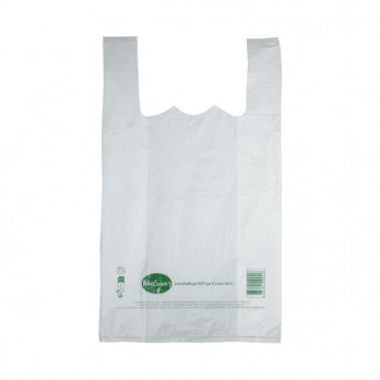 Sacs compostables à bretelles 25 / 6 x 44 cm