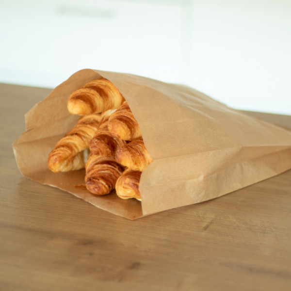 Sac en papier kraft pour croissants en lot