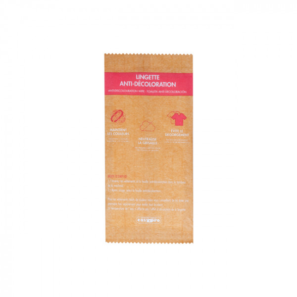 Lingettes anti-décoloration en étuis