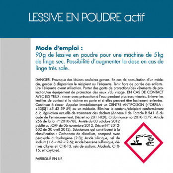 Lessive poudre Actif 20 kg